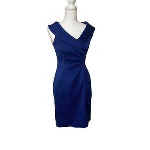Kay Unger Navy Dress Perfect for Cocktail, Wedding, Mother Of The Bride. Sz 2